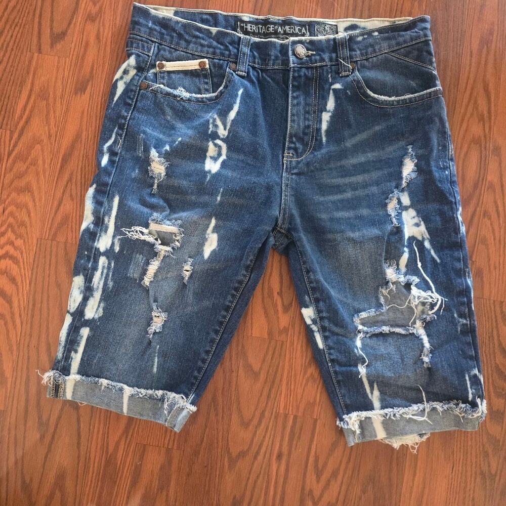 Heritage America Denim Distillery Mens Shorts Size 34